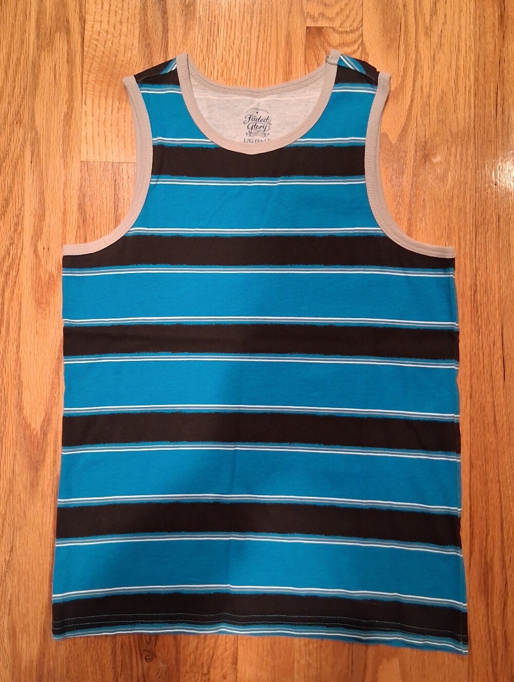 Two Boys' Faded Glory Size Large Striped Tank Tops - Picture 3 of 6